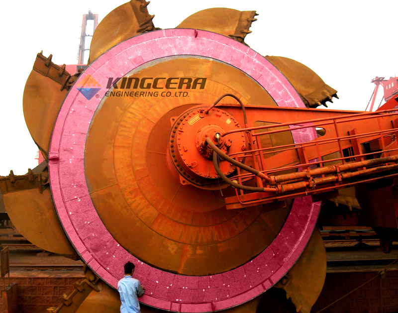 pg电子模拟器耐磨陶瓷应用于斗轮机圆盘